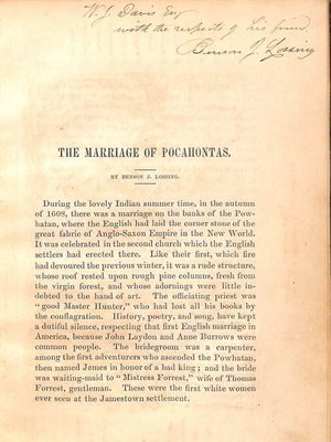 cover image of The Marriage of Pocahontas